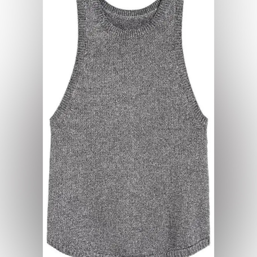 H&M Knit Silver Tank Top